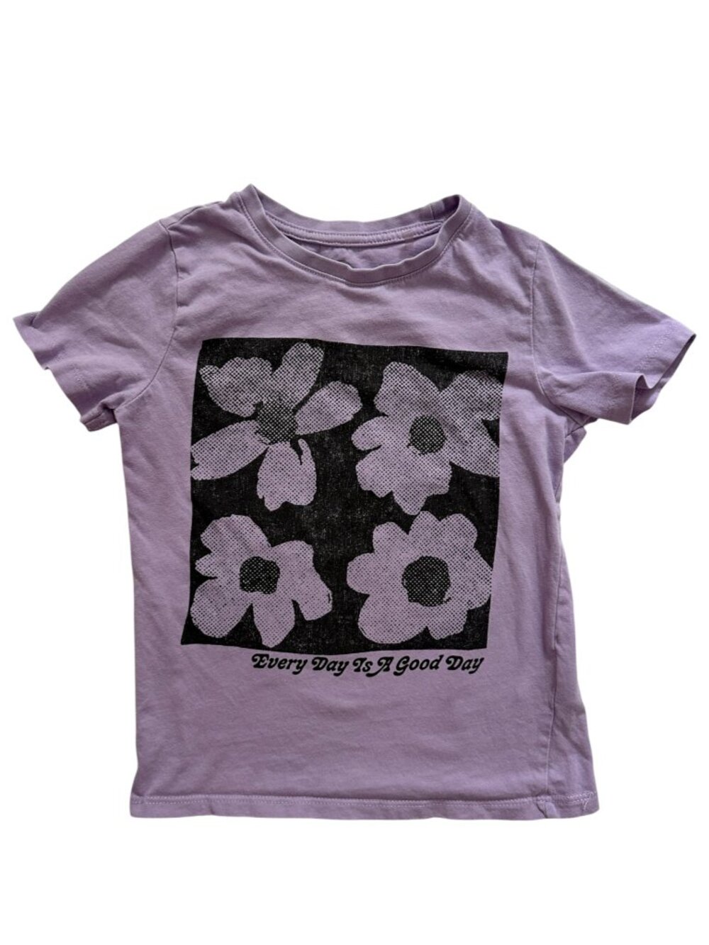 Cotton On Kids Lilac Flower Graphic T-Shirt Size 5